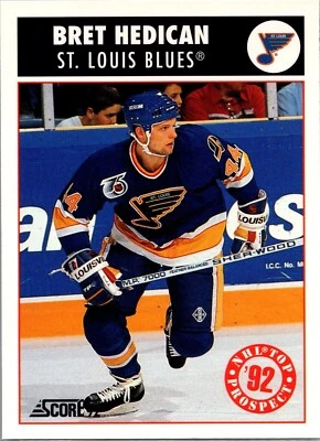 1992-93 Score Hockey - #471 Bret Hedican - Image 1 of 2