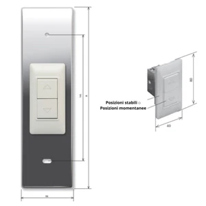 Placca e pulsante sali / scendi VIMAR copri avvolgitore X tapparelle con motore - Foto 1 di 1