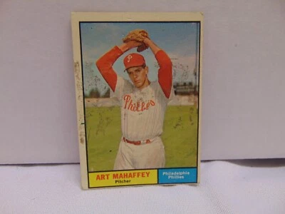 1961 Topps Baseball Art Mahaffey Baseball Card #433 Philadelphia Phillies #2 - Image 1 of 3