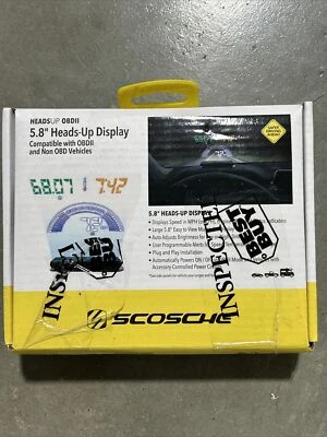 Scosche HUD58OGC 5.8 Heads-up Multicolor LED Display OBDII & Non OBD *NEW* - Image 1 of 4