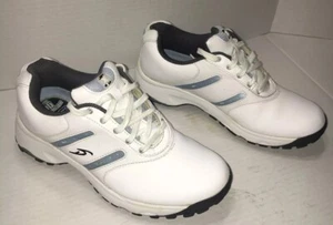 Dunlop Women’s Size 7 M Golf Shoes Birdie 1 White & Blue 30099-7 - Picture 1 of 9