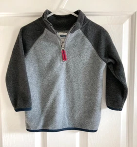 Baby's gray fleece jacket, Old Navy, size 18-24M, 1/4 zip, 100% polyester - Picture 1 of 3