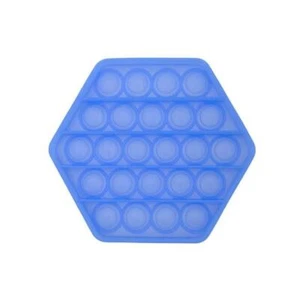 Popit Fidget Toy Push Bubble Sensory Stress Relief Kids-Octagon Blue Glow-n-Dark - Picture 1 of 7