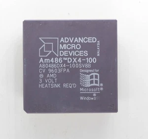 80486 Processor - AMD Am486 DX4-100 - Socket 3 - TESTED - Picture 1 of 2