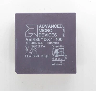 80486 Processor - AMD Am486 DX4-100 - Socket 3 - TESTED - Image 1 of 2