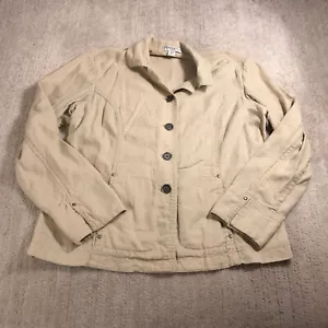 Pendleton Blazer Womens Medium Petite Beige Button Front Linen Rayon Casual - Picture 1 of 9