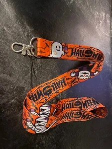 Monster  LANYARD black Orange halloween punk gothic neck key strap Keychain - Picture 1 of 1