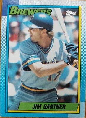 Jim Ganther, 1990 Topps #417,  Milwaukee Brewers - 4291 - Image 1 of 2