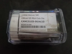 1994 D United States Mint Cancelled Defaced Die kennedy half dollar size NGC - Picture 1 of 3