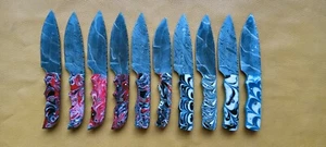 CUSTOM HAND MADE DAMASCUS STEEL KITCHEN  KNIFE AND HUNTING 08(LOT OF 10). - Picture 1 of 10
