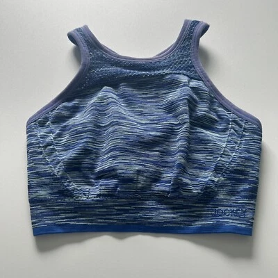 Sujetador deportivo para mujer Jockey Torpedo Space Dye azul nuevo talla pequeña Foto 1 de 4