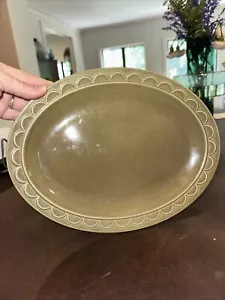 Homer Laughlin Sheffield Granada 70s Avocado Green Oval Platter 11 3/4” PRISTINE - Picture 1 of 7