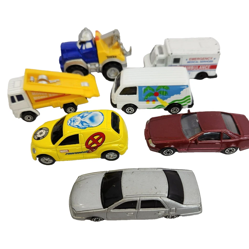 Maisto Lote de 7 Camiones de Remolque Tonka Hasbro Marvel Ford Econovan Cadillac Benz 500 Foto 1 de 4