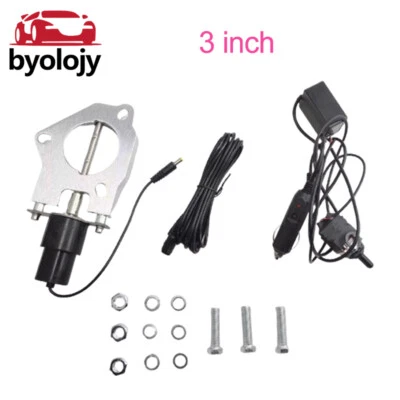 3" Electric Exhaust Valve Stainless Headers Control Motor with Manual Switch - Image 1 of 4
