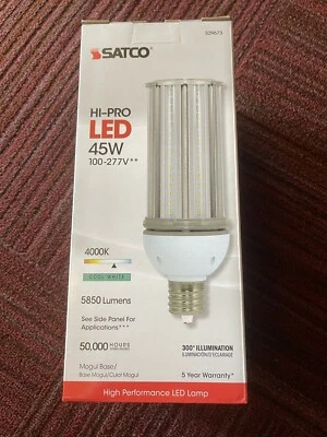NEW SATCO Led HI-PRO S29673 Bulb 45W - 100-277V, Mongul Base 5850 Lumens - Image 1 of 4
