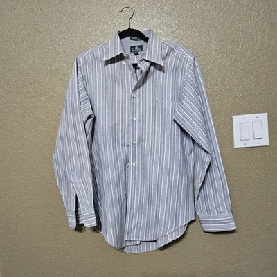 Camisa Surrey Para Hombres LS 15.5 34-35 Gris Rayas/Aguja Única Sastrería Foto 1 de 4