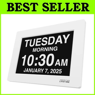 New 2025 Large Digital Clock for Seniors, Custom Alarms - Image 1 of 4