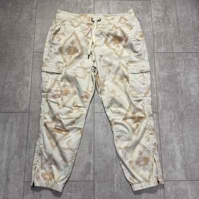 Polo Ralph Lauren Aztec Print Cargo Tapered Pants Sz M Drawstring Zip - Image 1 of 4