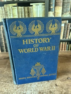 History of World War II Armed Services Memorial Edition Vintage WW2 book 100 Pg Foto 1 de 4