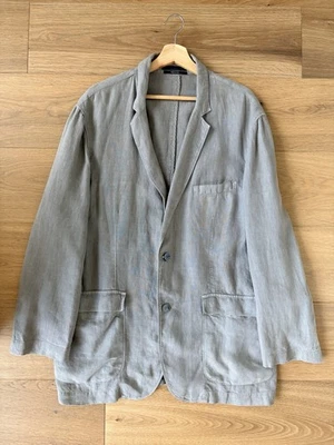 Blazer chaqueta deportiva Z Zegna Light 100 % lino para hombre talla IT56R tostado 2 botones Foto 1 de 4