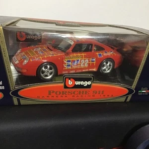 Burago Porsche 911 Carrera 1993 COD 3050 RED Die-cast -1:18 Scale w/Original Box - Picture 1 of 11