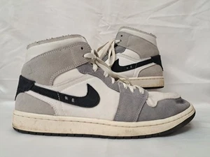 Air Jordan 1 Mid Trainers College Grey UK 9.5 Boxed - Picture 1 of 8
