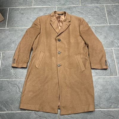 Jos. A. Bank Men’s 100% Cashmere Overcoat Size 42R Brown Long Dress Coat - Image 1 of 4