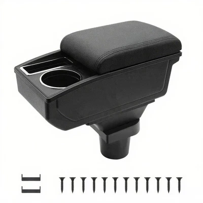 Caja reposabrazos para Volkswagen VW UP 2009-2017 espacio de doble capa con portavasos Foto 1 de 4