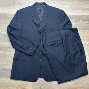 Blazer uomo Alfani nero gessato 100% lana 43R e pantaloni 42 x 30 set tuta usato in ottime condizioni - Foto 1 di 24