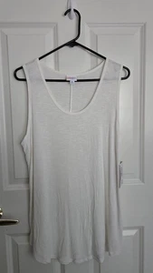 Lularoe XL Tank Top Solid White New With Tags - Picture 1 of 4