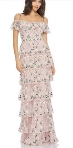 Mac Duggal $698 Sz 14 Style #9069 Tiered Heavily Beaded & Sequins Gown Dress - Picture 1 of 13