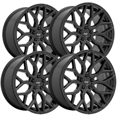 (Set-4) Niche M261 Mazzanti 19x8.5 5x112 +25mm Matte Black Wheels Rims 19" Inch - Изображение 1 из 4