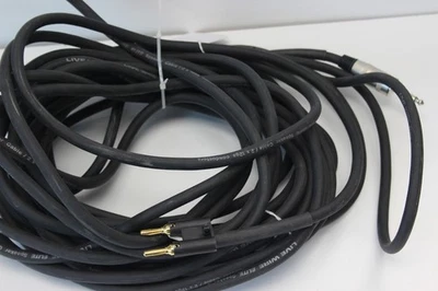 Cable de altavoz Livewire Elite 12 g Banana a 1/4" macho 50 pies negro Foto 1 de 4