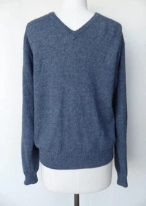 Waliki Hand Loomed Knitted 100%  Alpaca wool Bolivia Jumper XS  Blue Mauve - Picture 1 of 7