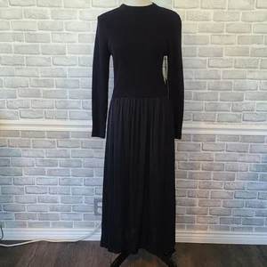 Simply Vera Wang schwarz Pullover Top Kleid fließender Rock Staple Basic Gilmore NEU L - Bild 1 von 9
