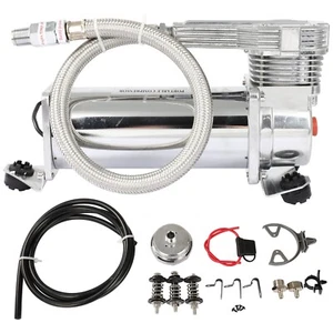 Single Stealth White Air Compressor For Air Suspension 12V 200 PSI Kit - Imagen 1 de 9