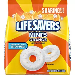 Lebensretter Orange Mints - 13 Unzen Beutel - einzeln verpackt - Bild 1 von 4