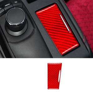 Cubierta de panel de cenicero interior de fibra de carbono rojo para Lexus CT200h 2011-2017 - Imagen 1 de 11