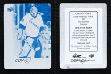 2019-20 Upper Deck CHL Star Rookie SP Printing Plate Cyan 1/1 Tyler Brennan #382