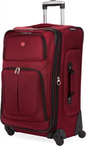 SwissGear Sion Softside Expandable Luggage, Checked-Medium 25-Inch, Burgandy  - Picture 1 of 9