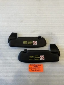 05 PORSCHE 996TT TURBO CABRIOLET LEFT RIGHT SUNVISORS BLACK 99-05 30K!! - Picture 1 of 12