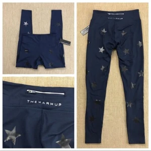 Jessica Simpson The Warm Up Women's Sz S Navy Blue Stars Leggings Yoga Pants NWT - Picture 1 of 8