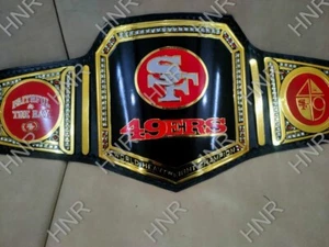 San Francisco 49ers SF Superbowl Championship Belt Adult Size Brass Plated gift. - Picture 1 of 4