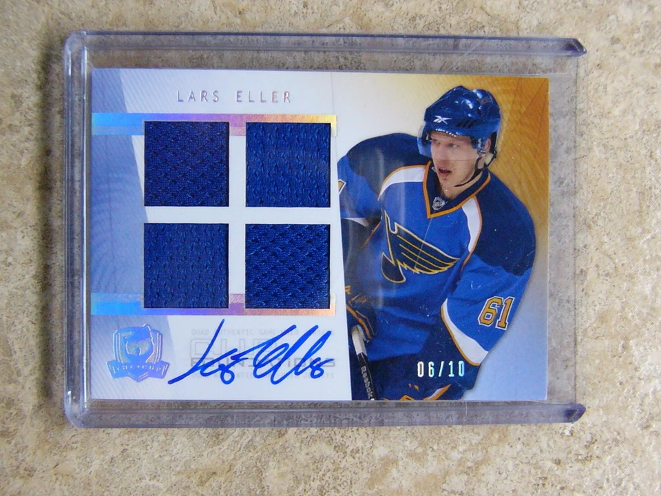 09-10 The Cup Foundations Quad Jersey Auto RC Rookie LARS ELLER /10 - Image 1 of 1