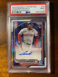 Bowman Chrome Ceddanne Rafaela #CRA-CR RC Mojo Auto 2024/150 PSA 9 - Imagen 1 de 2