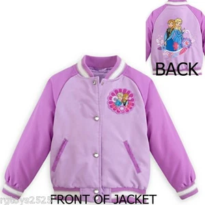 Disney Frozen movie Princess Elsa & Anna Varsity Jacket 4 5-6 7-8 NEW Child - Picture 1 of 1