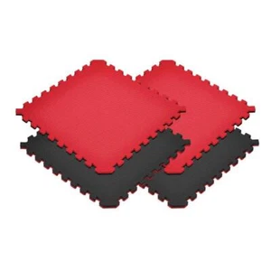 Norsk Reversible Interlocking Tile 24" x 24" Non-Skid Foam Red/Black (16-Tile) - Picture 1 of 4
