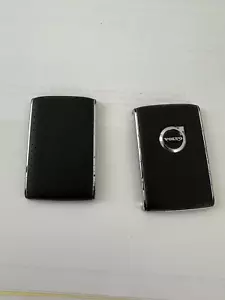 Volvo OEM key fob shell case- Perforated Black LEATHER. Original VOLVO OEM - Picture 1 of 4