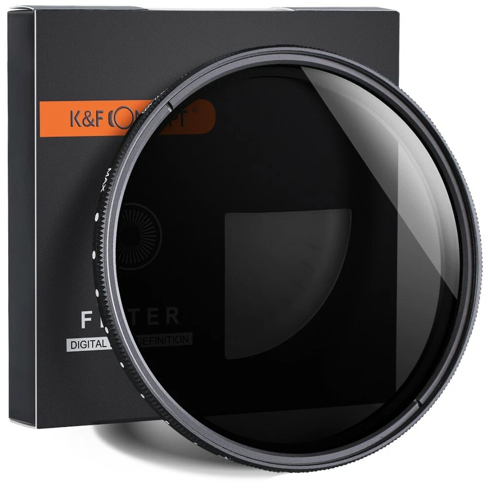 K&F Concept ND2-ND400 Variable Fader Adjustable ND Lens Filter Neutral Density - Image 1 of 4