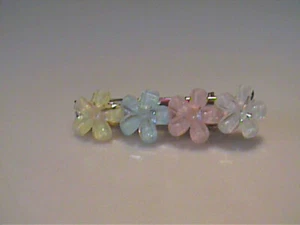 NWOT GIRL'S MULTI FLORAL HAIR BARRETTE - Picture 1 of 2